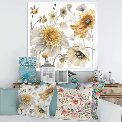 Fields of Gold Watercolor Flower VI  Wall Art