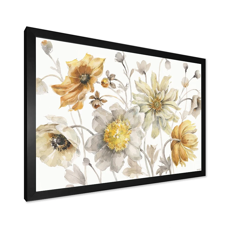 Fields of Gold Watercolor Flower VII Canvas Art