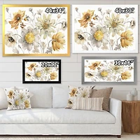 Fields of Gold Watercolor Flower VII Canvas Art