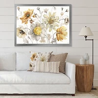 Fields of Gold Watercolor Flower VII Canvas Art