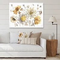 Fields of Gold Watercolor Flower VII Canvas Art
