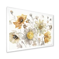 Fields of Gold Watercolor Flower VII Canvas Art