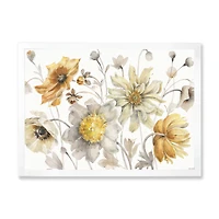 Fields of Gold Watercolor Flower VII Canvas Art