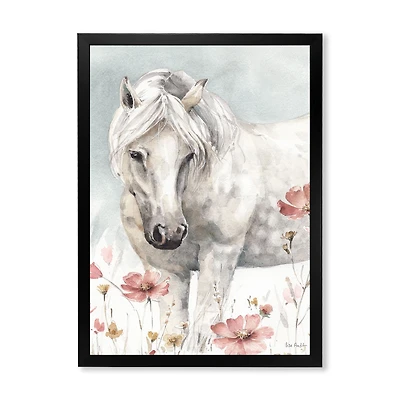 Watercolors Pink Wild Horses I Wall Art