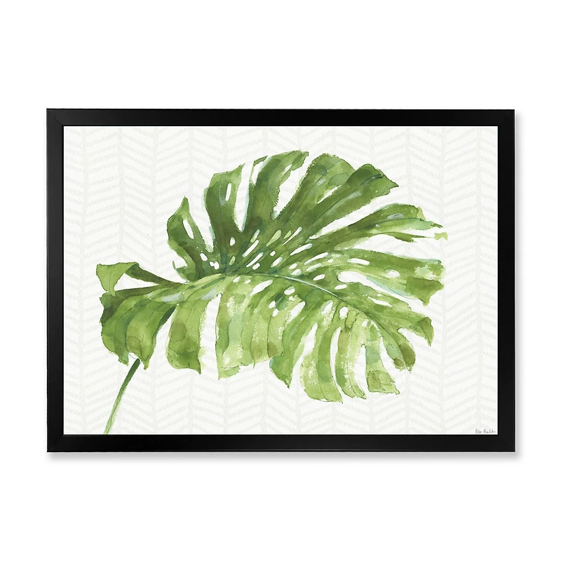 Mixed Botanical Green Leaves V Canvas Art