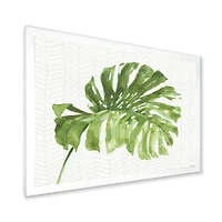 Mixed Botanical Green Leaves V Canvas Art
