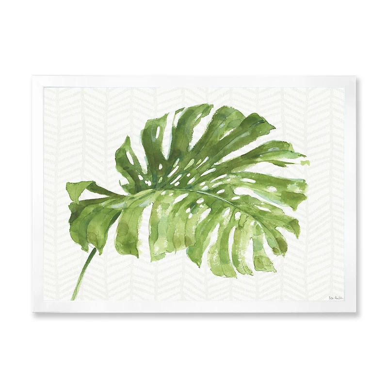 Mixed Botanical Green Leaves V Canvas Art