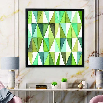 Toile « Green Triangle III »
