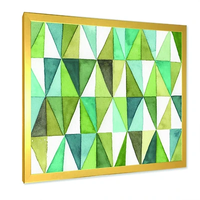 Toile « Green Triangle III »