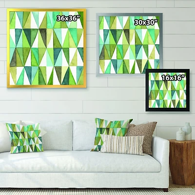 Toile « Green Triangle III »
