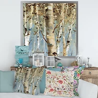 White Birch Forest II  Canvas Wall Art