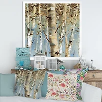 White Birch Forest II  Canvas Wall Art