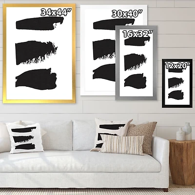 Black and White Geometric Company II Canvas