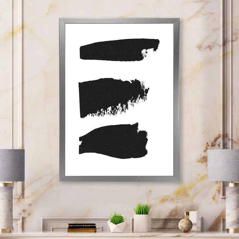 Black and White Geometric Company II Canvas