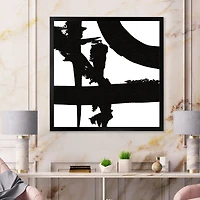Black and White Crossing Paths I Canvas