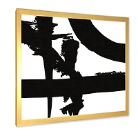 Black and White Crossing Paths I Canvas