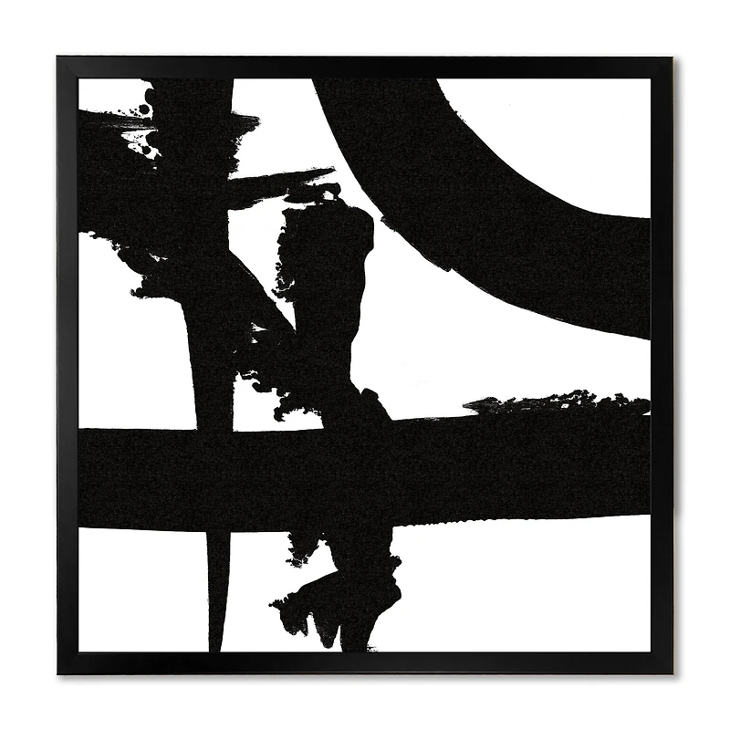 Black and White Crossing Paths I Canvas