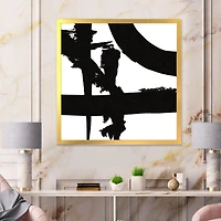 Black and White Crossing Paths I Canvas