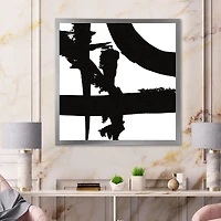 Black and White Crossing Paths I Canvas