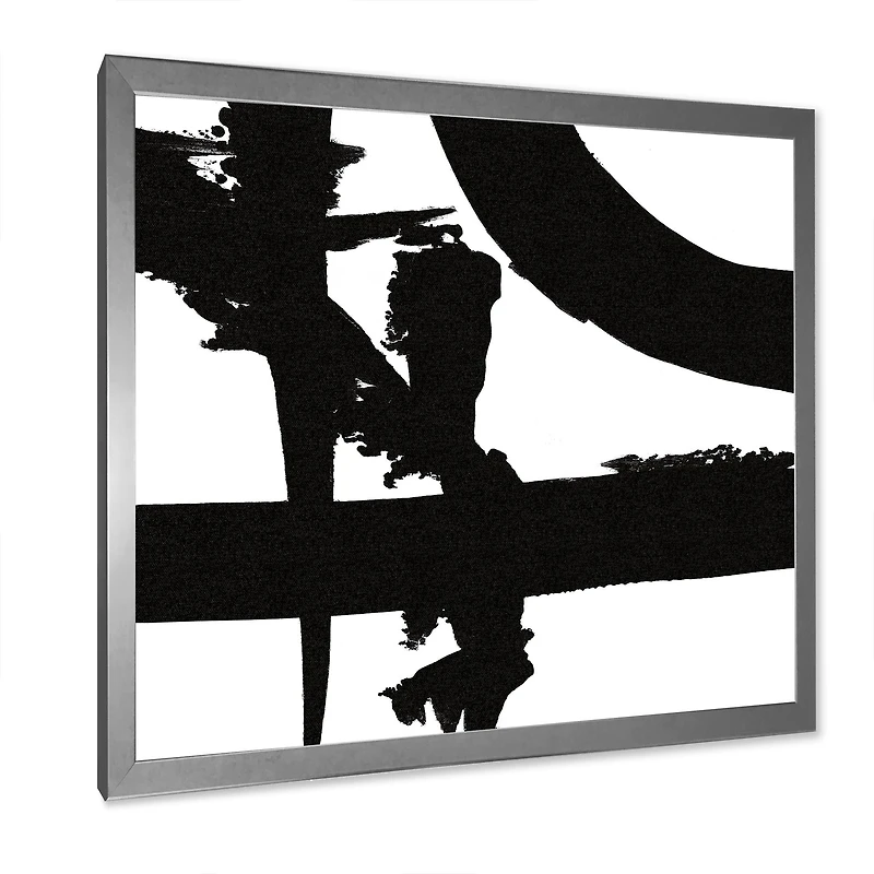 Black and White Crossing Paths I Canvas