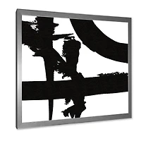 Black and White Crossing Paths I Canvas