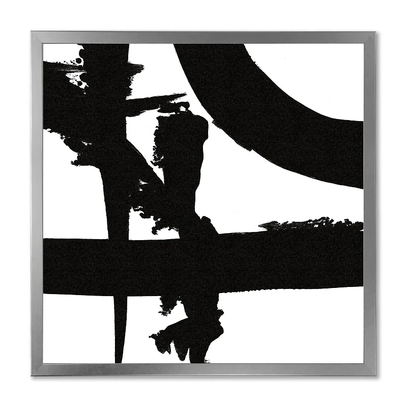 Black and White Crossing Paths I Canvas