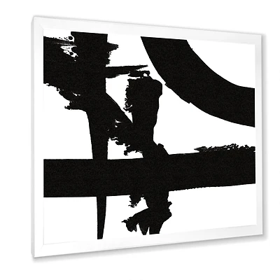 Black and White Crossing Paths I Canvas