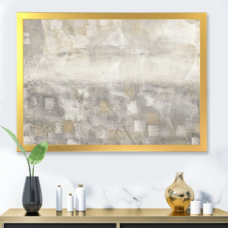 Gray Abstract Watercolor  Canvas
