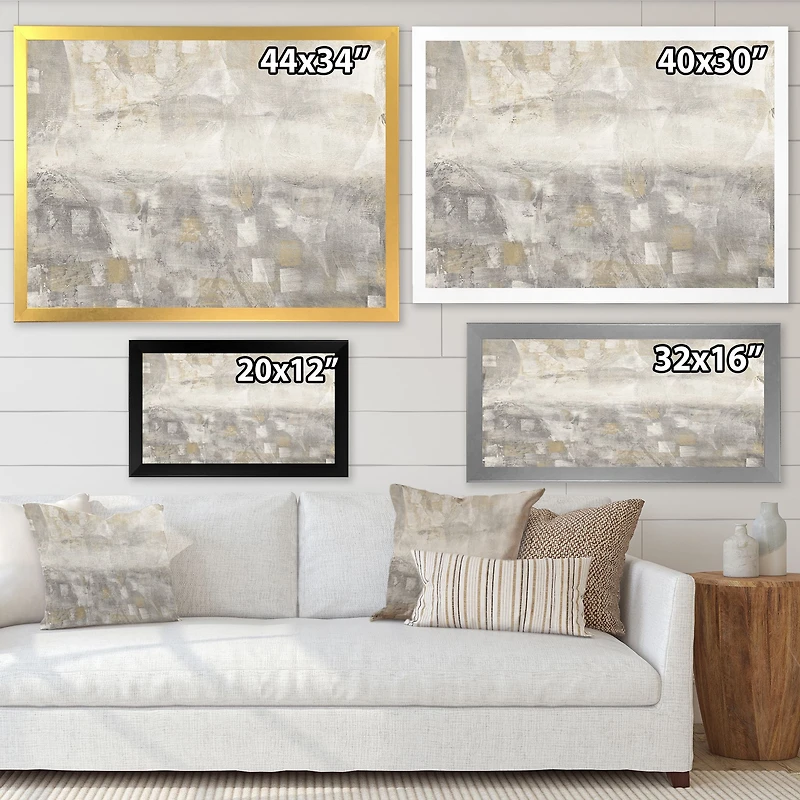 Gray Abstract Watercolor  Canvas