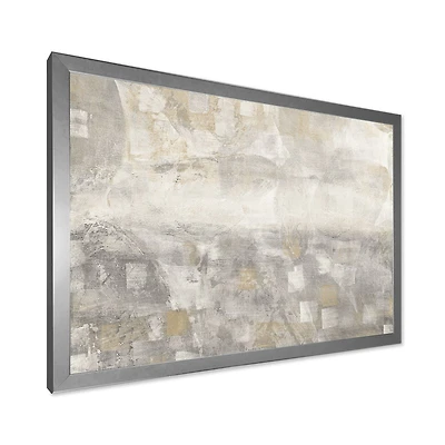 Gray Abstract Watercolor  Canvas