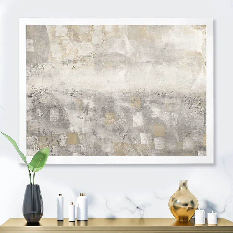 Gray Abstract Watercolor  Canvas