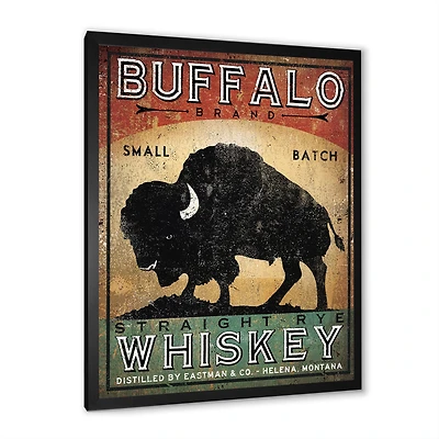 Toile « Vintage Buffalo Whiskey »