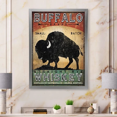 Vintage Buffalo Whiskey  Wall Art