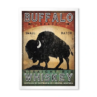 Vintage Buffalo Whiskey Wall Art