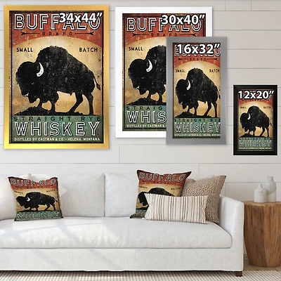 Vintage Buffalo Whiskey  Wall Art