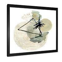 Abstract of Mountains Moon and Tree  Wall Art