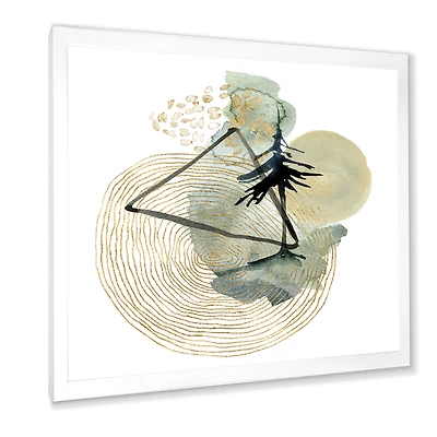 Abstract of Mountains Moon and Tree  Wall Art