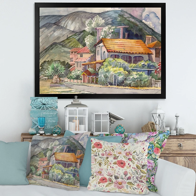 Greek Landscape off The Coast of Aegean Sea  Wall Art