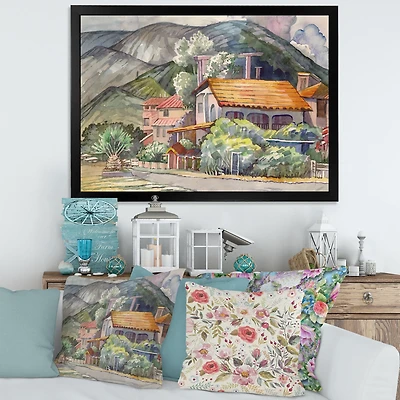 Toile « Greek Landscape off The Coast of Aegean Sea »
