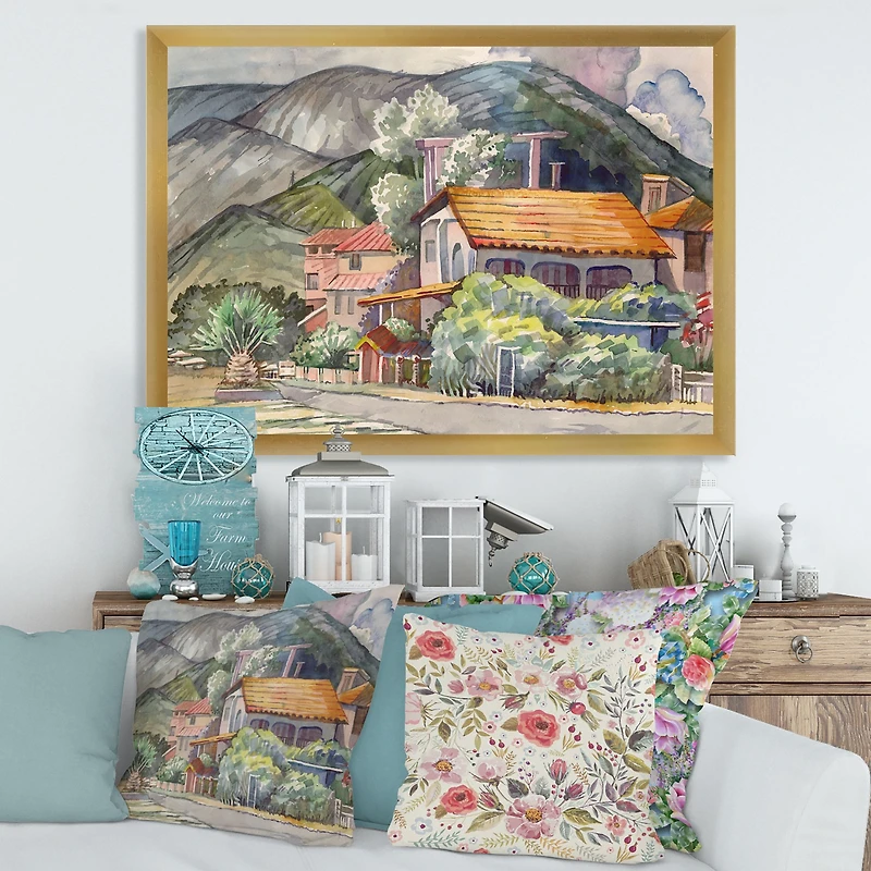 Greek Landscape off The Coast of Aegean Sea  Wall Art