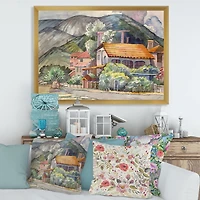 Greek Landscape off The Coast of Aegean Sea  Wall Art