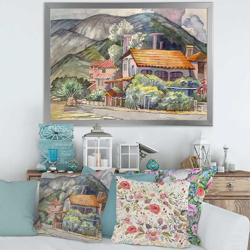 Greek Landscape off The Coast of Aegean Sea  Wall Art