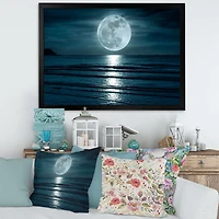 Super Moon Over The Sea I  Wall Art