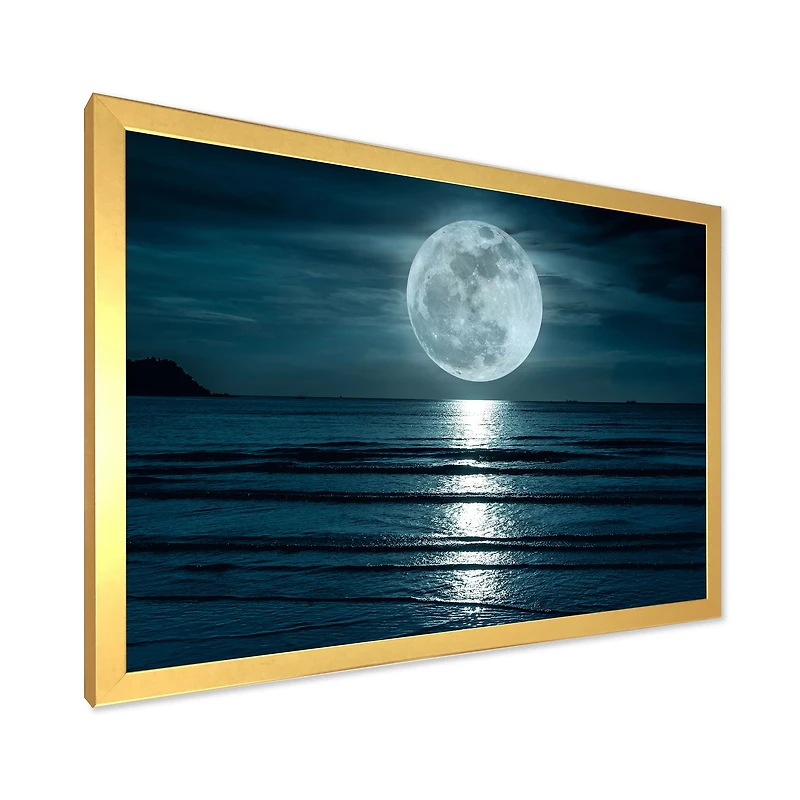 Super Moon Over The Sea I  Wall Art