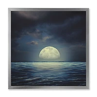 Super Moon Over The Sea II  Wall Art