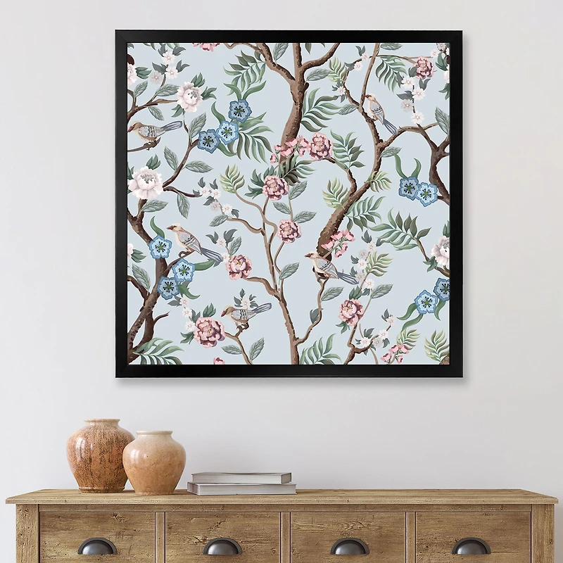 Chinoiserie with Birds and Peonies X  Wall Art
