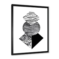 Tropical Palm Leaf with Abstract Geometry Shapes I  Wall Art