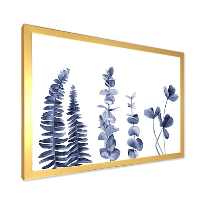 Navy Blue Eucalyptus I Wall Art