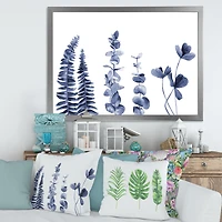 Navy Blue Eucalyptus I Wall Art