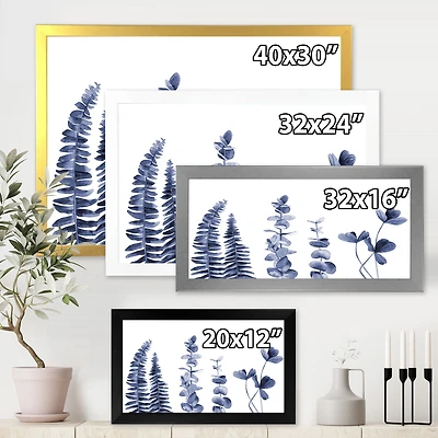 Toile « Navy Blue Eucalyptus I »